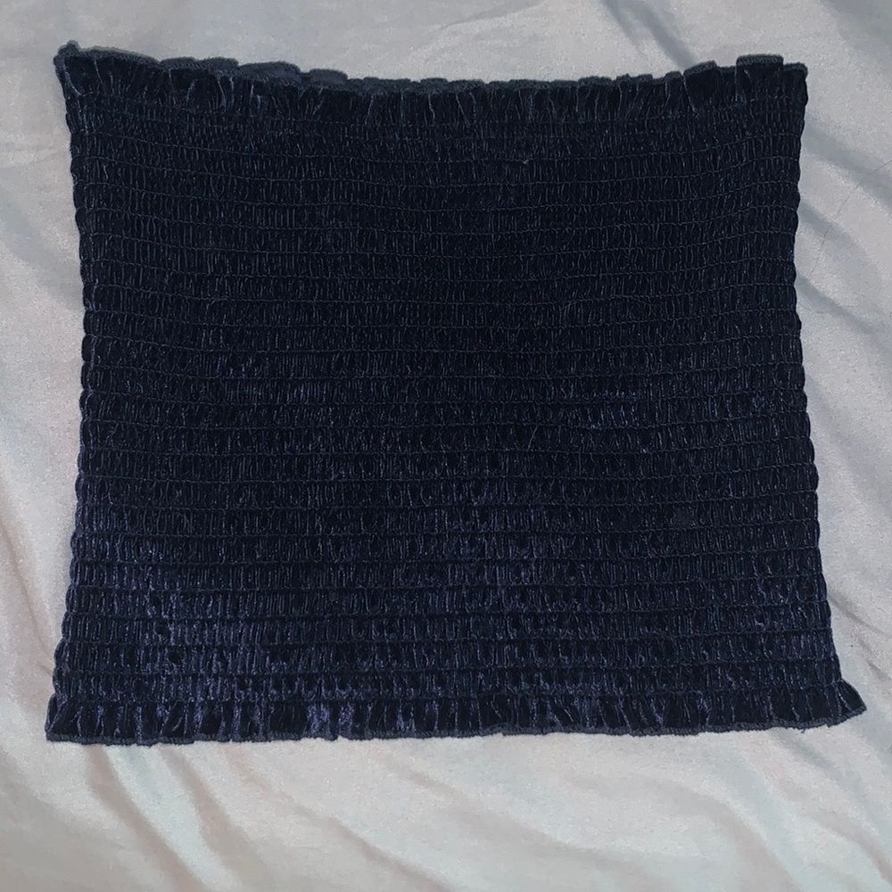 Hollister Velvet Navy Blue Crop Top